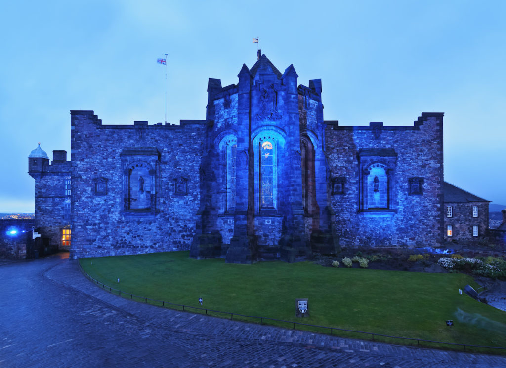 Château d'Edimbourg la nuit