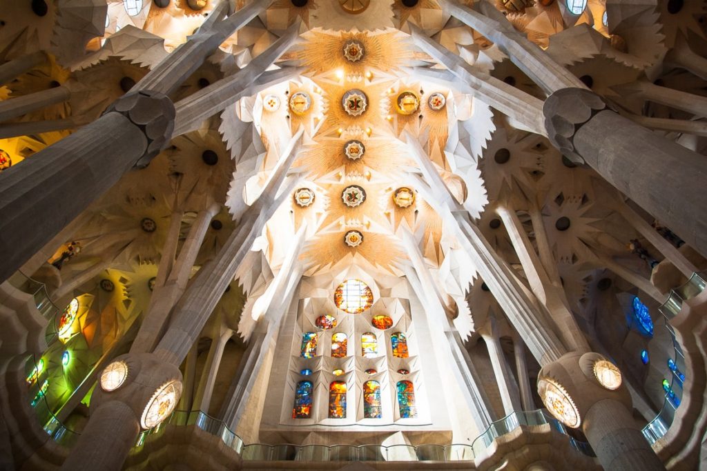 Billet coupe file Sagrada Familia plafond