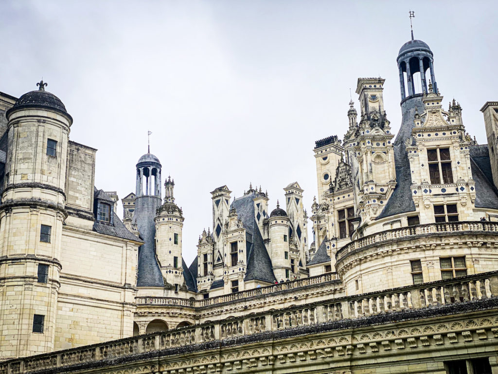 Vue sur le toit du château de Chambord