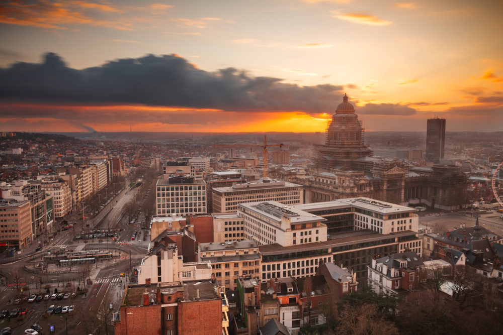 Vue aérienne sur Bruxelles