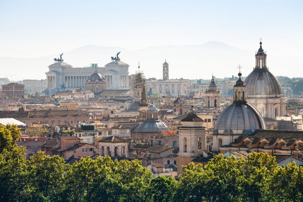 Vue sur la ville de Rome