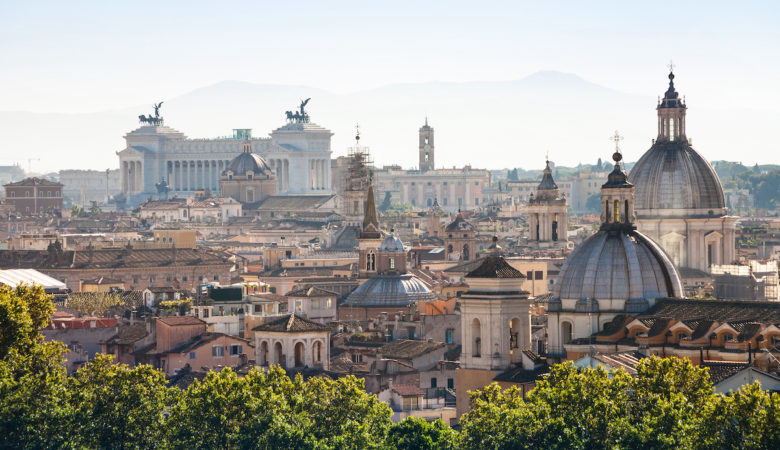 Vue sur la ville de Rome