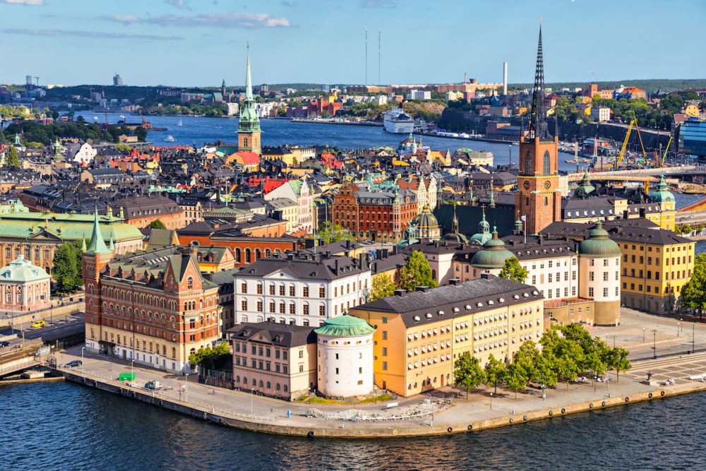 Vue aérienne sur Stockholm