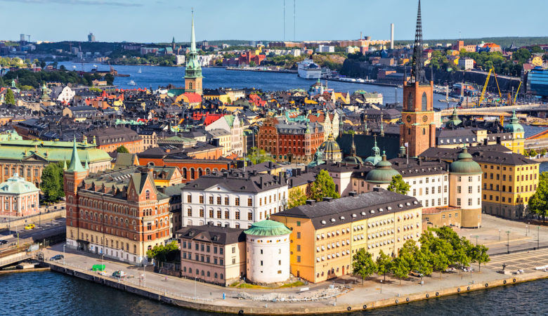 Vue aérienne sur Stockholm